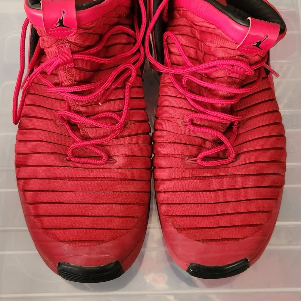 Jordan Red and Black Sneakers